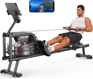 YOSUDA Magnetic/Water Rowing Machine 350 LB Weight Capacity - Rower Machine for Home Use with Bluetooth, App Supported, Tablet Holder and Comfortable Seat Cushion