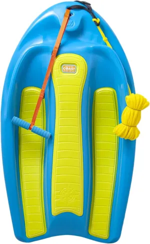 ZUP Coast Board All-in-One Kid's Wakeboard, Trainer Board, Kneeboard, and Water Skis with Rope Handle, Ideal for Water Sports and Boating, Perfect for Beginners and Young Riders